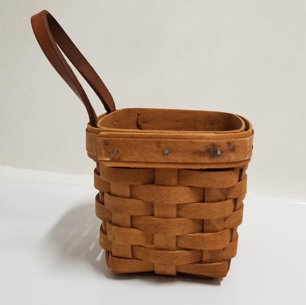 Longaberger 3pc Brown & Multi Color Small Basket Set - Picture 13 of 16